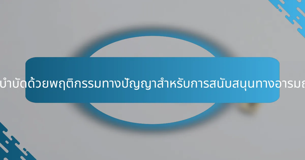 หลักการสำคัญของการบำบัดด้วยพฤติกรรมทางปัญญาสำหรับการสนับสนุนทางอารมณ์ของผู้สูงอายุคืออะไร?
