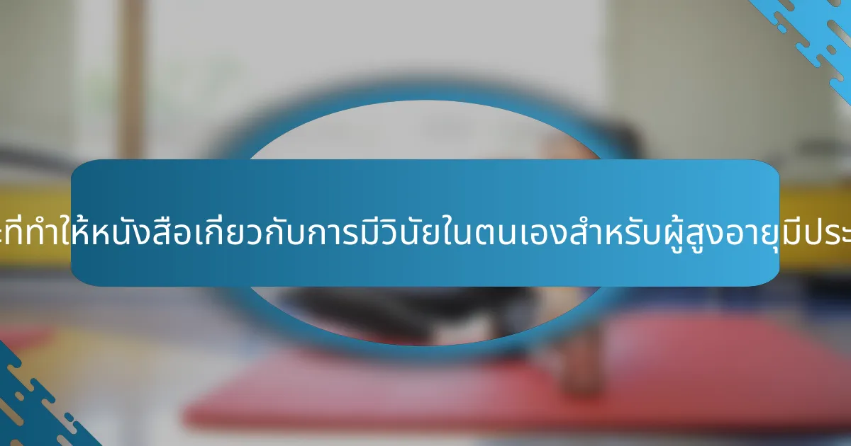 คุณลักษณะเฉพาะที่ทำให้หนังสือเกี่ยวกับการมีวินัยในตนเองสำหรับผู้สูงอายุมีประสิทธิภาพคืออะไร?