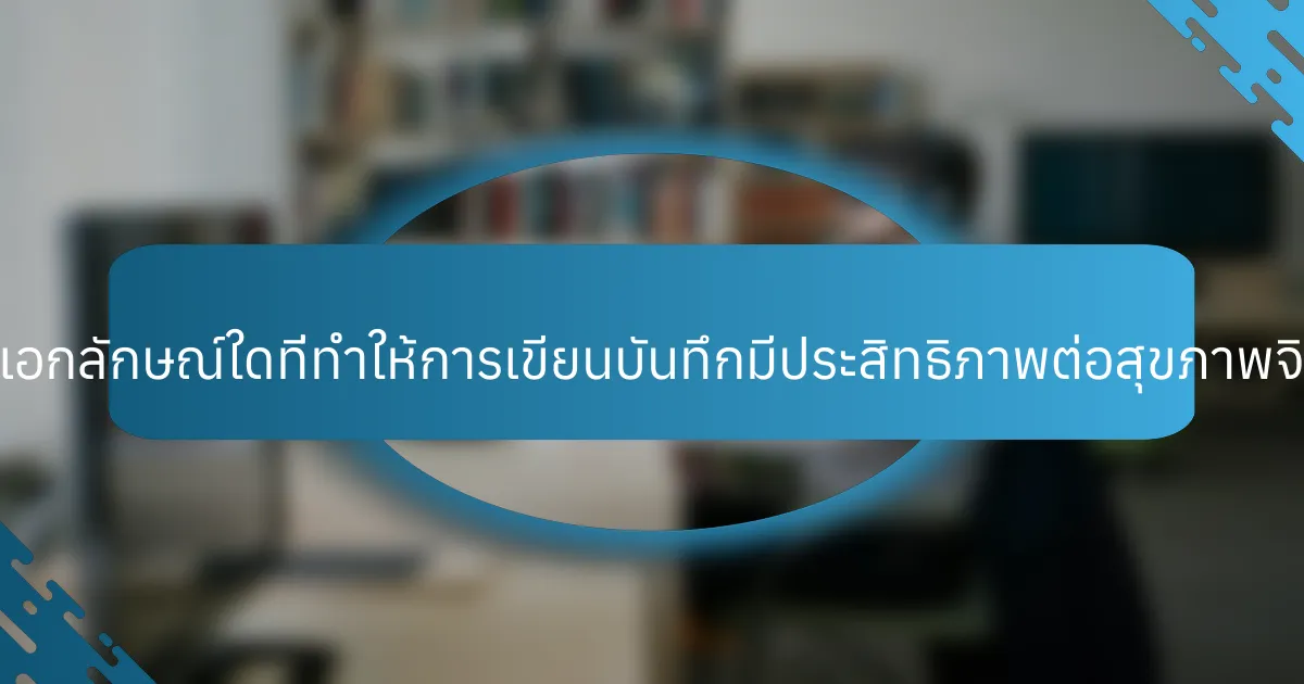 คุณสมบัติที่เป็นเอกลักษณ์ใดที่ทำให้การเขียนบันทึกมีประสิทธิภาพต่อสุขภาพจิตของผู้สูงอายุ?